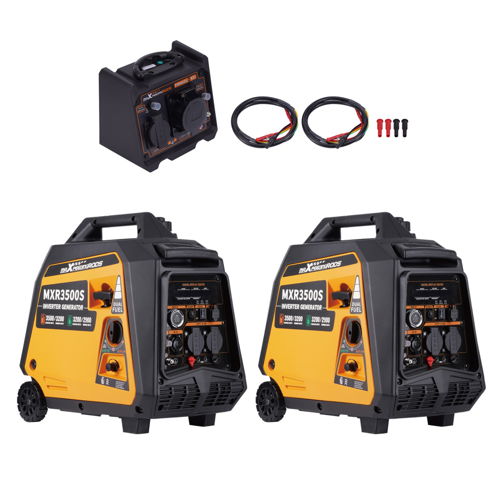 2* Groupes électrogènes Inverter LPG/Essence 3500W avec Kit parallèle 32 Amp
