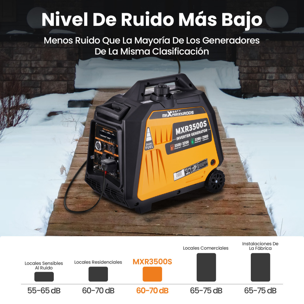 3.5KW  Gasolina LPG Inverter Generador Arranque eléctrico 230V 12V