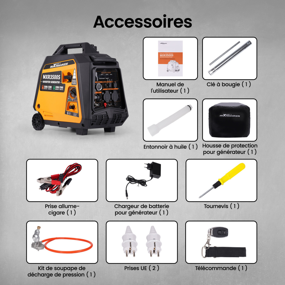 Groupes électrogène inverter LPG Essence Générateur électrique for camping