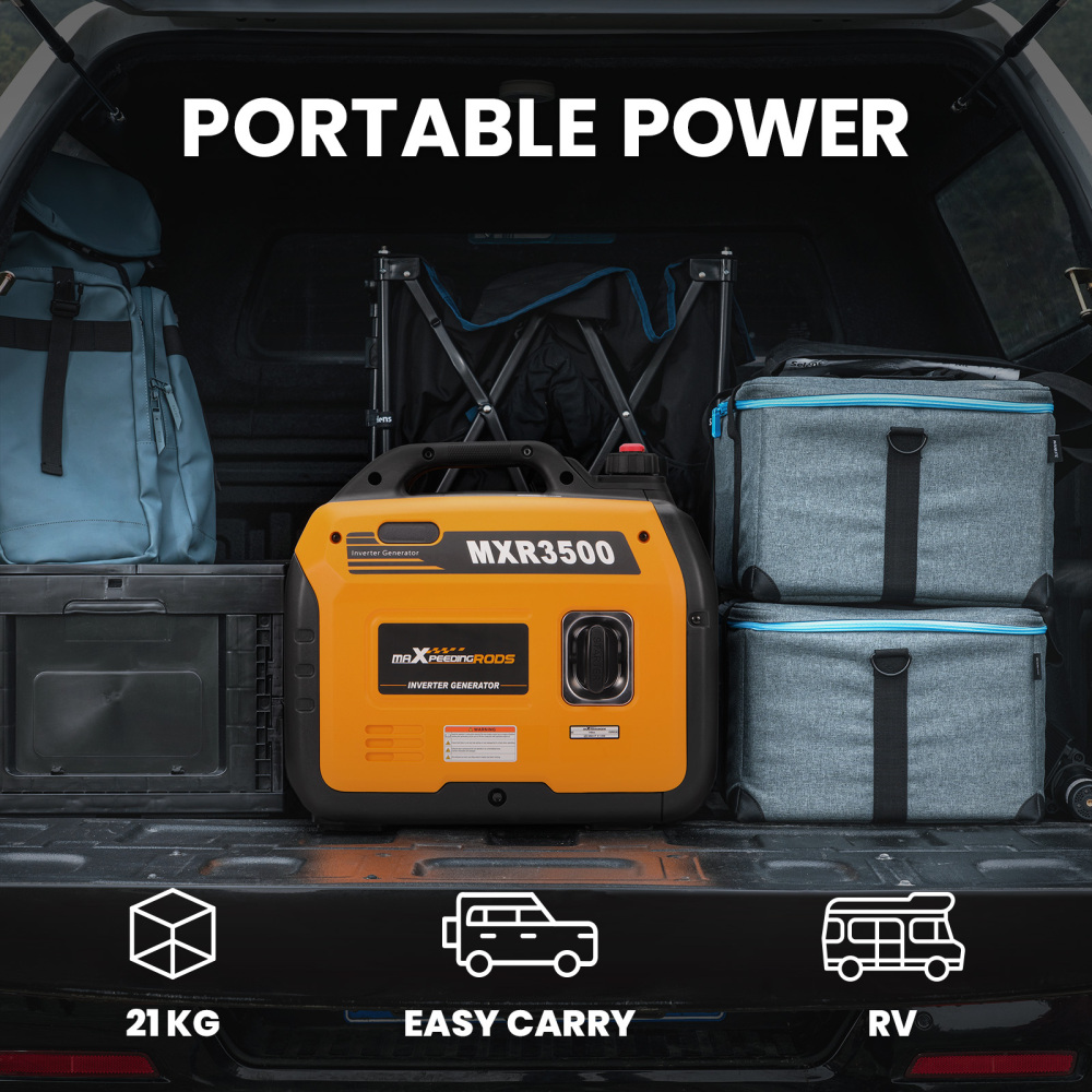 maXpeedingrods Inverter Emergency Generator 3300 W 230 V lightweight for camping travel construction site (Suitable for EU areas, not for UK)