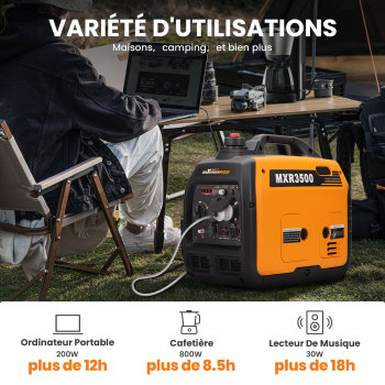 Groupe électrogène Inverter Silencieux 2.3KW, 3.3kW 5.5KW LPG essence Générateur