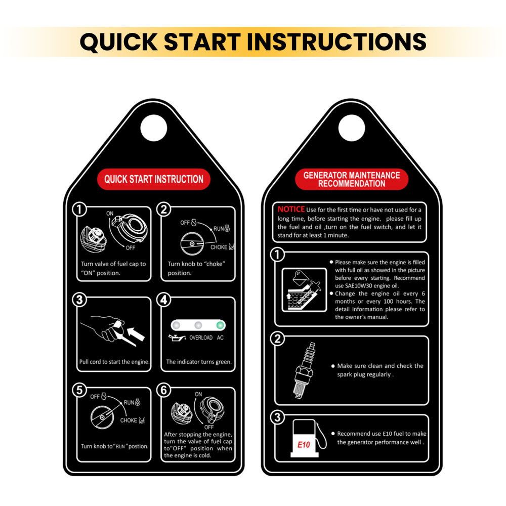 maXpeedingrods Inverter Emergency Generator 3300 W 230 V lightweight for camping travel construction site (Suitable for EU areas, not for UK)