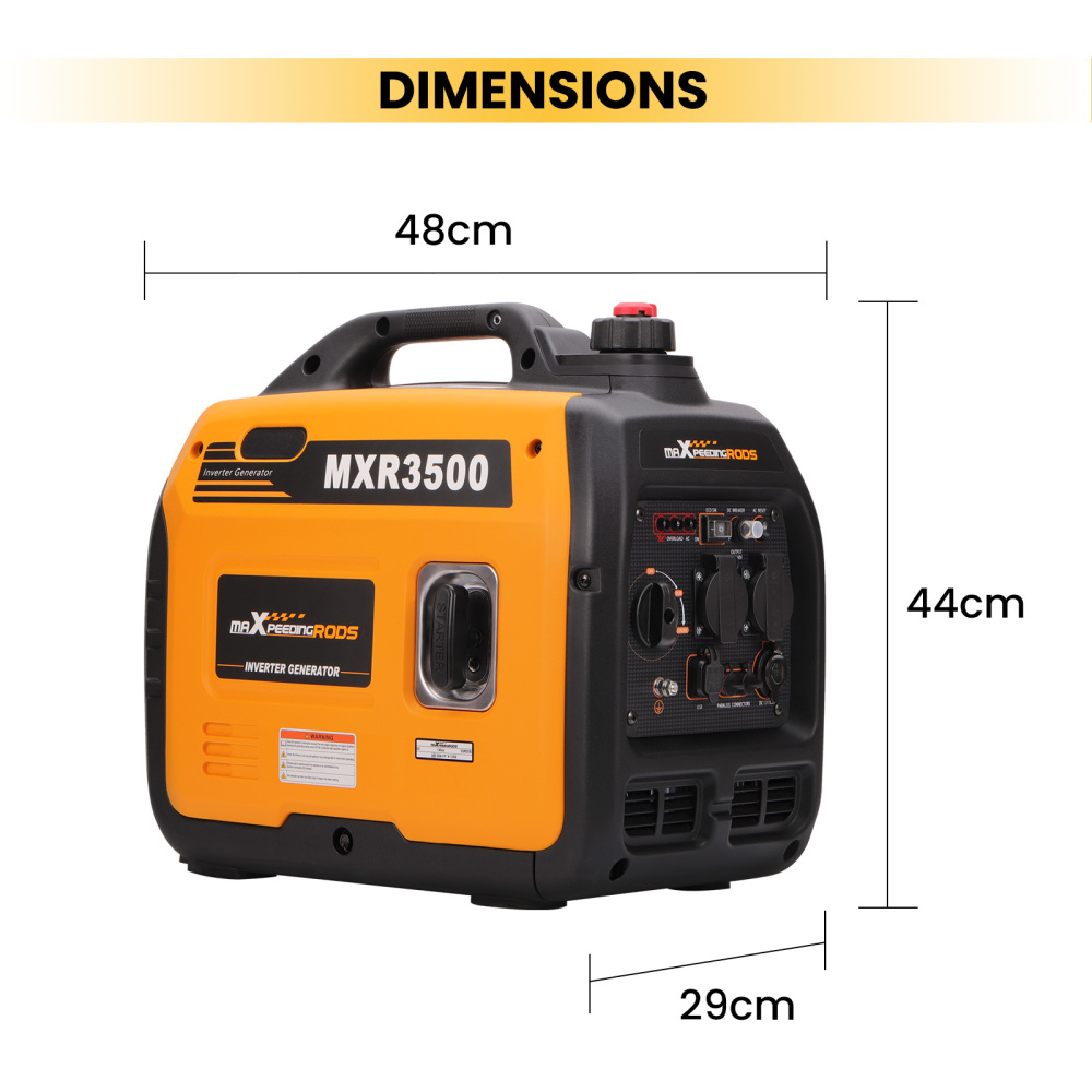 maXpeedingrods Inverter Emergency Generator 3300 W 230 V lightweight for camping travel construction site (Suitable for EU areas, not for UK)
