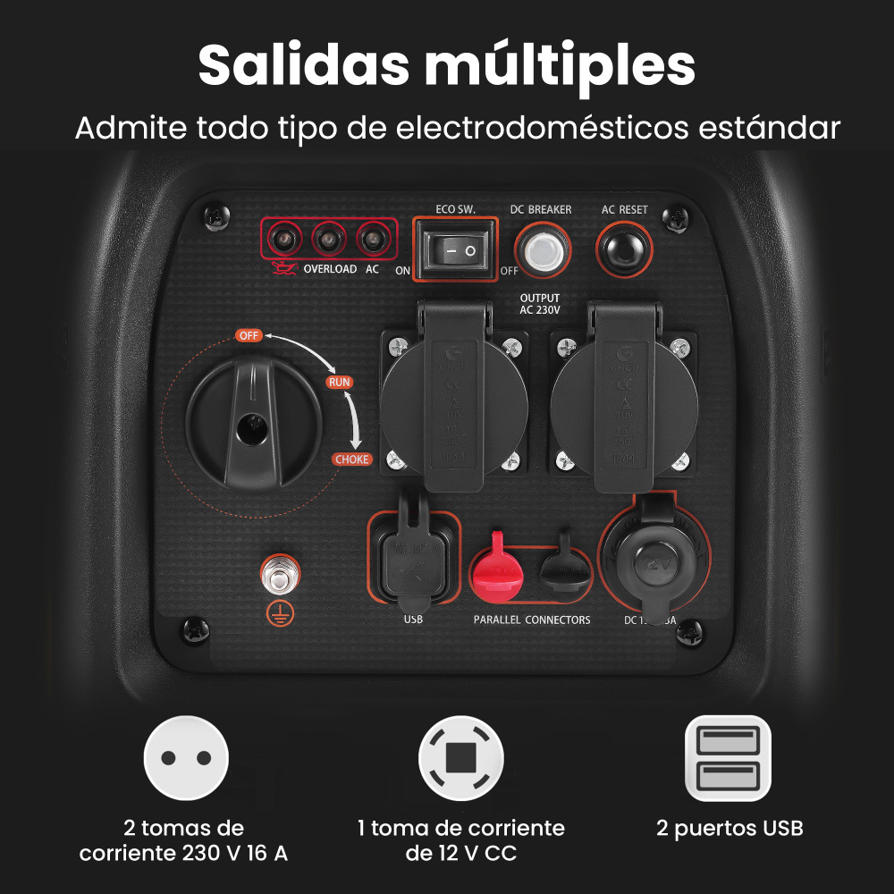 3.5kw Generatore Di Corrente Inverter Portatile Silenziato Allaperto Campeggio
