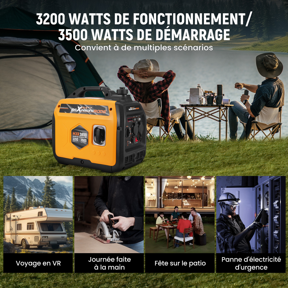 3.5kw Generatore Di Corrente Inverter Portatile Silenziato Allaperto Campeggio