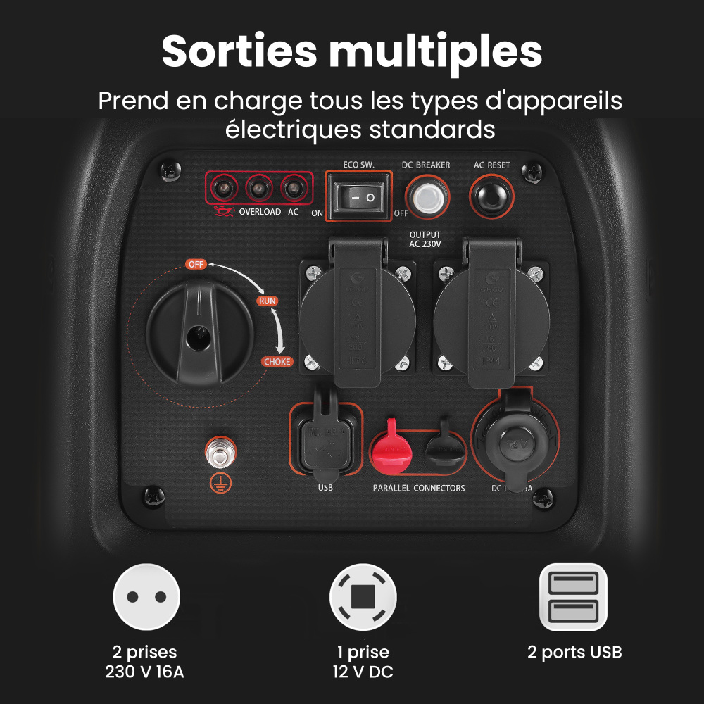 3.5kw Generatore Di Corrente Inverter Portatile Silenziato Allaperto Campeggio