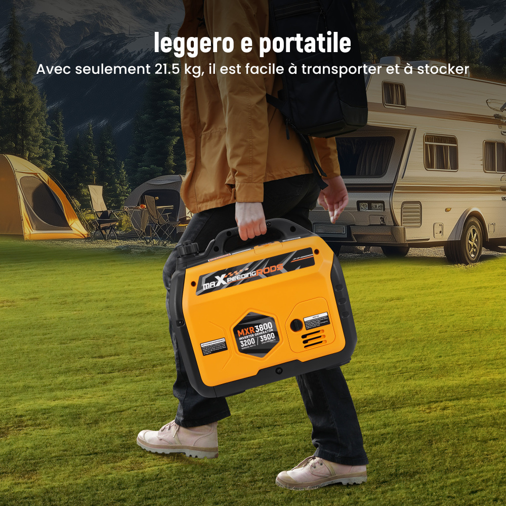 3.5kw Generatore Di Corrente Inverter Portatile Silenziato Allaperto Campeggio