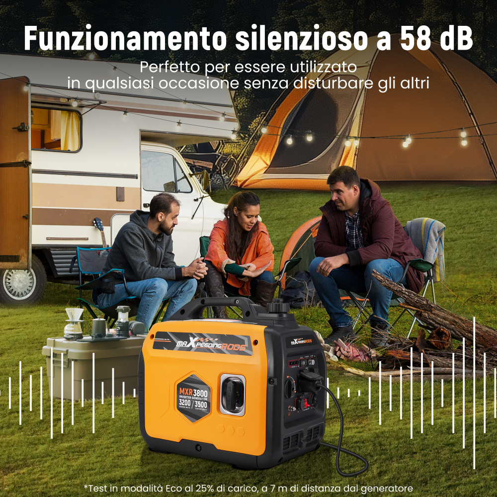 3.5kw Generatore Di Corrente Inverter Portatile Silenziato Allaperto Campeggio