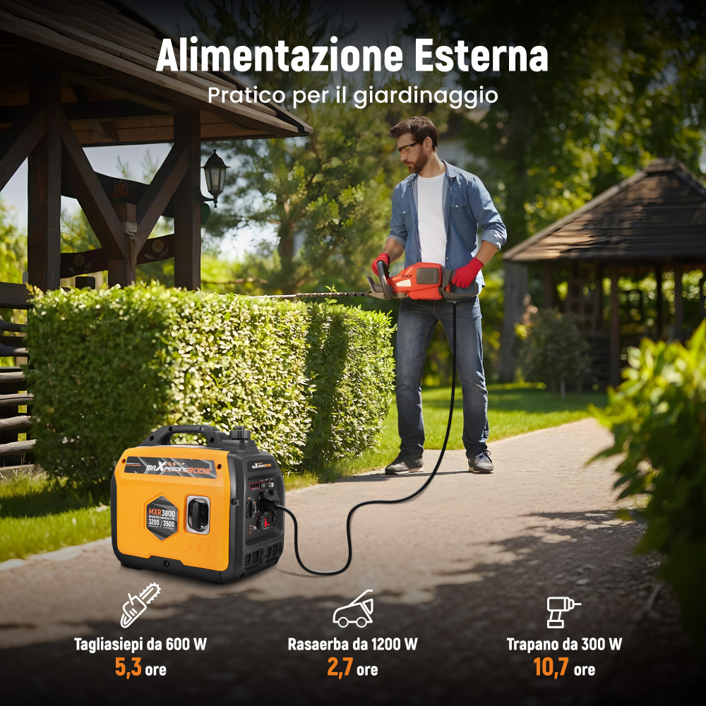 3.5kw Generatore Di Corrente Inverter Portatile Silenziato Allaperto Campeggio