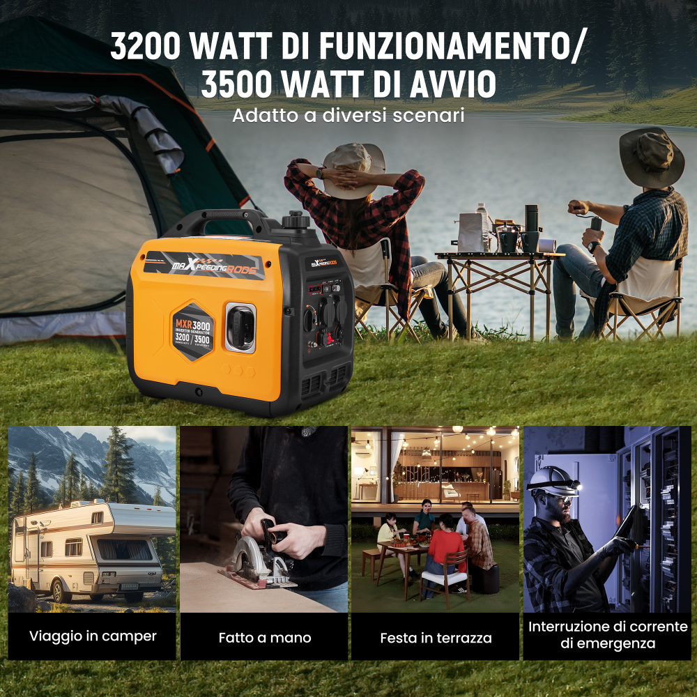 3.5kw Generatore Di Corrente Inverter Portatile Silenziato Allaperto Campeggio