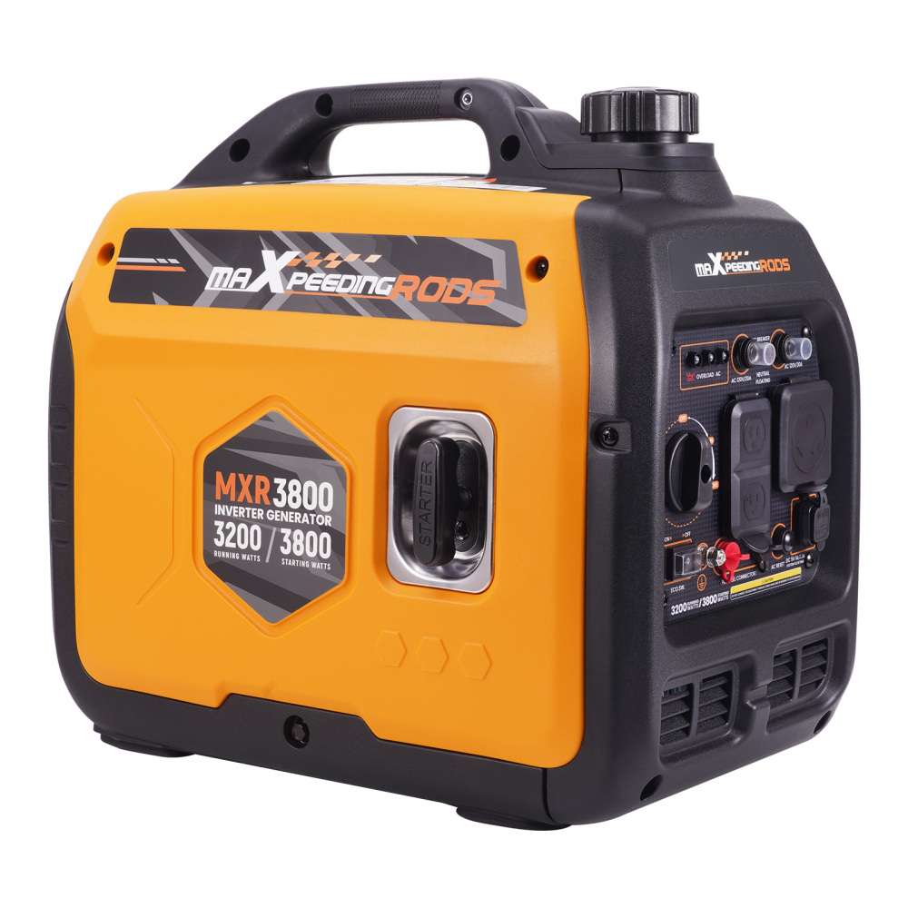 Gas Powered 3.8KW Portable Inverter Generator Super Quiet 58 dB Home Backup