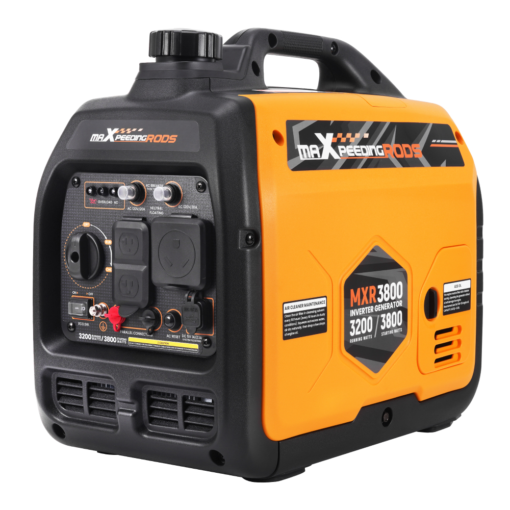 Gas Powered 3.8KW Portable Inverter Generator Super Quiet 58 dB Home Backup