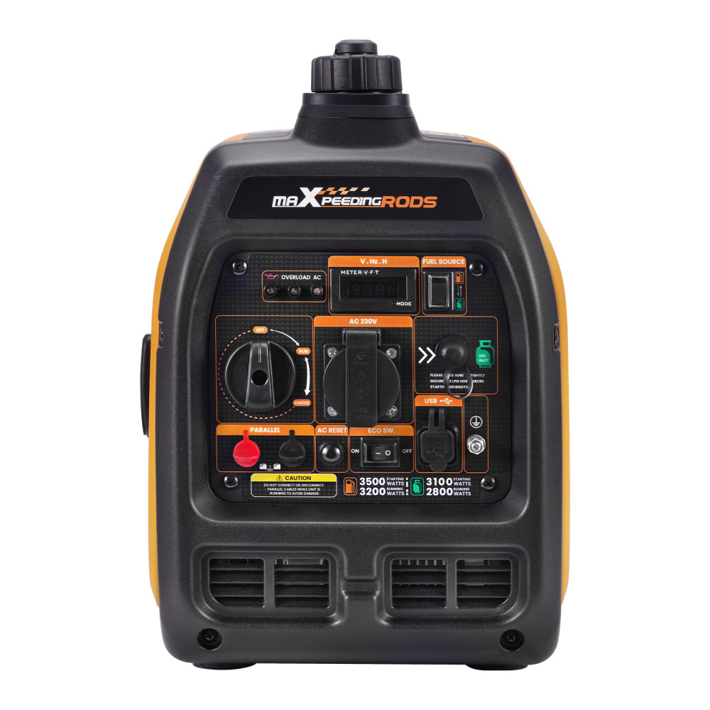 3500W Générateur Inverter LPG/Essence de puissance portable for Camping car