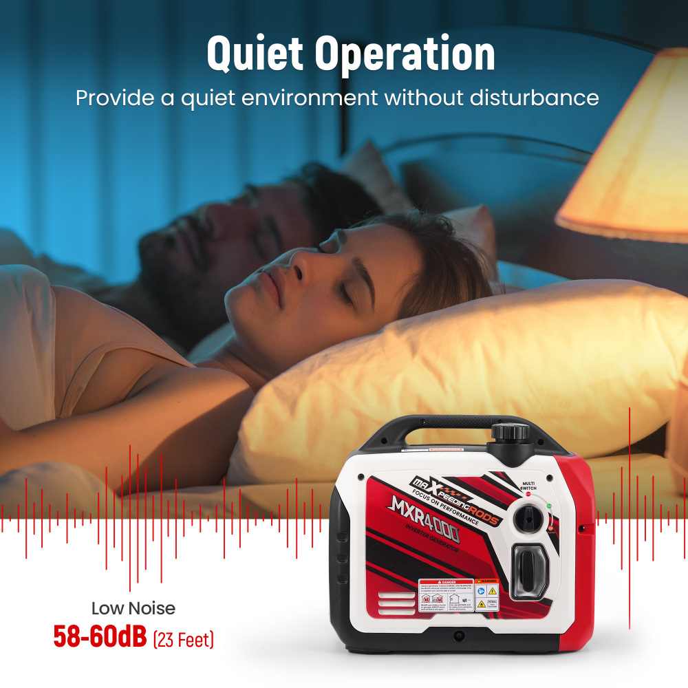 Silent Generators Portable 3.5KW Rated Bluetooth Petrol Digital Meter Camping