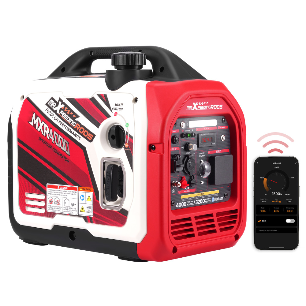 Silent Generators Portable 3.5KW Rated Bluetooth Petrol Digital Meter Camping