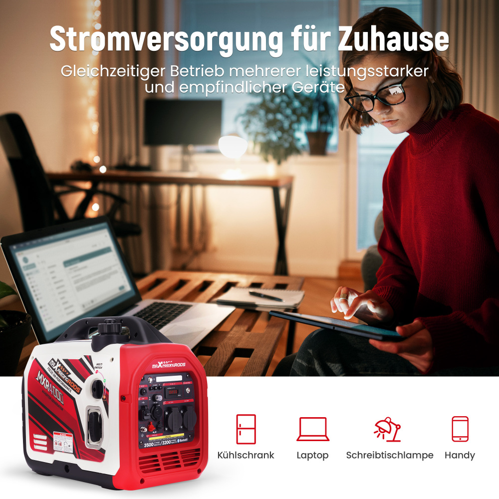 3.5KW Benzina Generatore inverter Portatile Silenzioso 58dB Monitoraggio APP