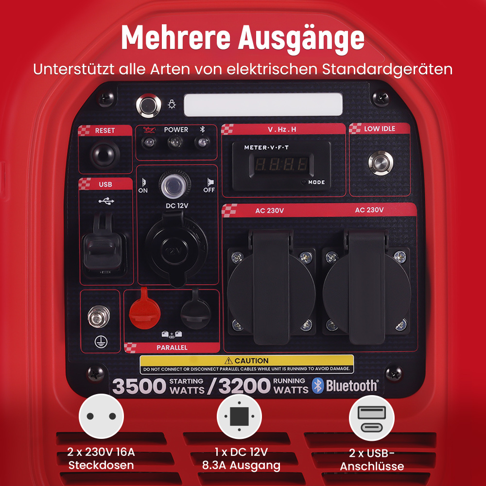 3.5KW Benzina Generatore inverter Portatile Silenzioso 58dB Monitoraggio APP