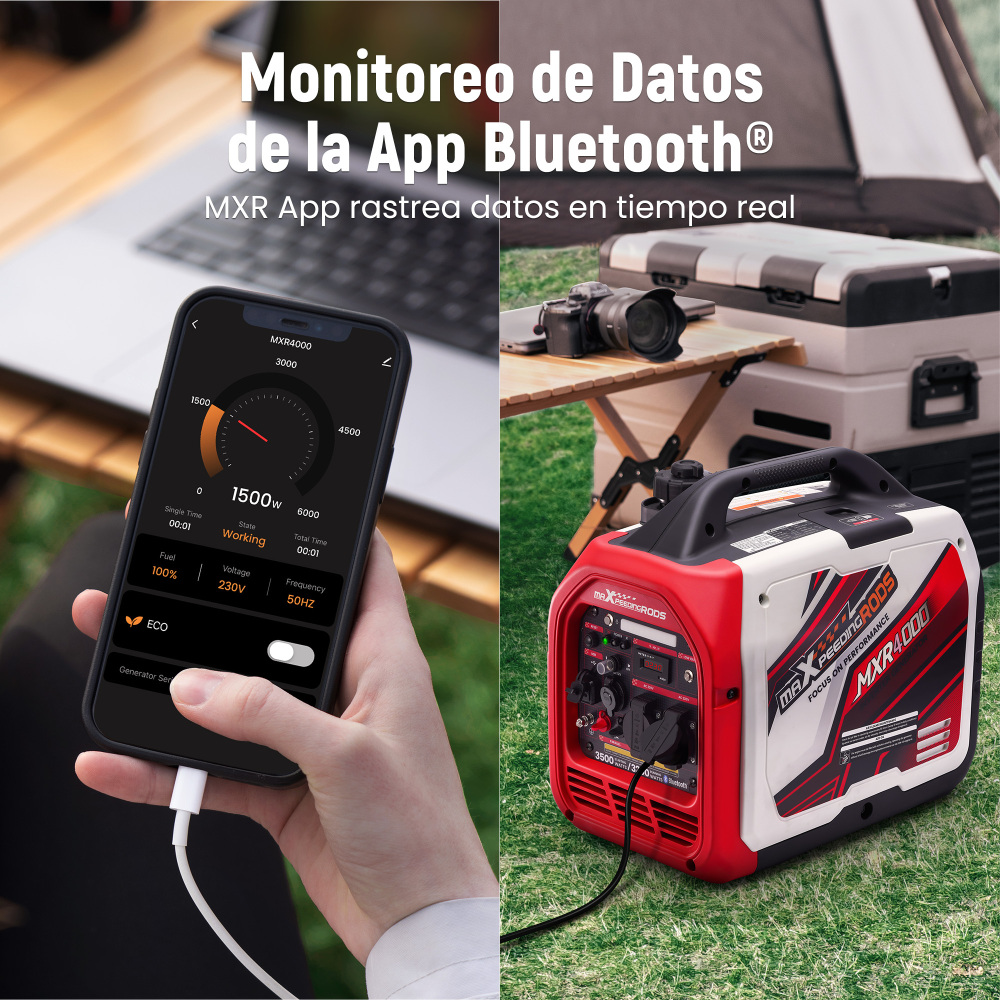 3.5KW Benzina Generatore inverter Portatile Silenzioso 58dB Monitoraggio APP