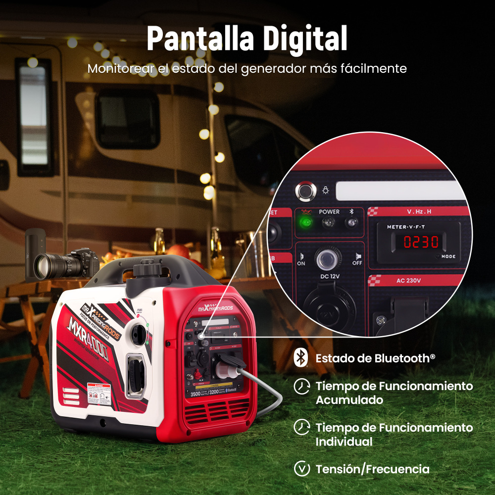 3.5KW Benzina Generatore inverter Portatile Silenzioso 58dB Monitoraggio APP