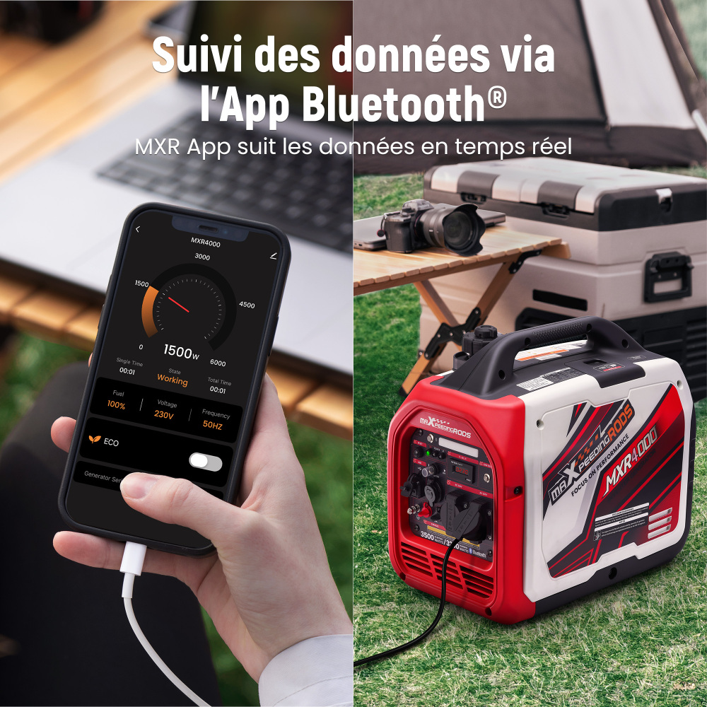 3.5KW Benzina Generatore inverter Portatile Silenzioso 58dB Monitoraggio APP