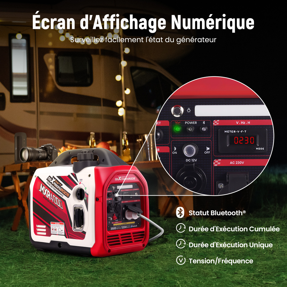 3.5KW Benzina Generatore inverter Portatile Silenzioso 58dB Monitoraggio APP