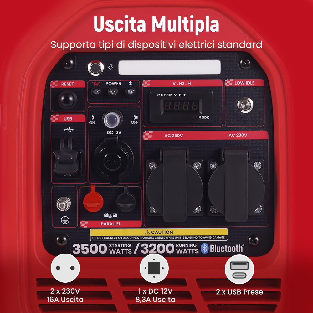 3.5KW Benzina Generatore inverter Portatile Silenzioso 58dB Monitoraggio APP