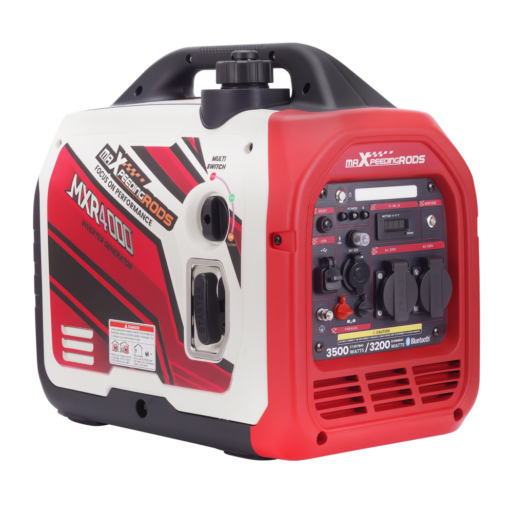 Générateur Inverter MXR4000 Essence 3500W – Silencieux, Léger, Mode Éco – Idéal CampingSecours