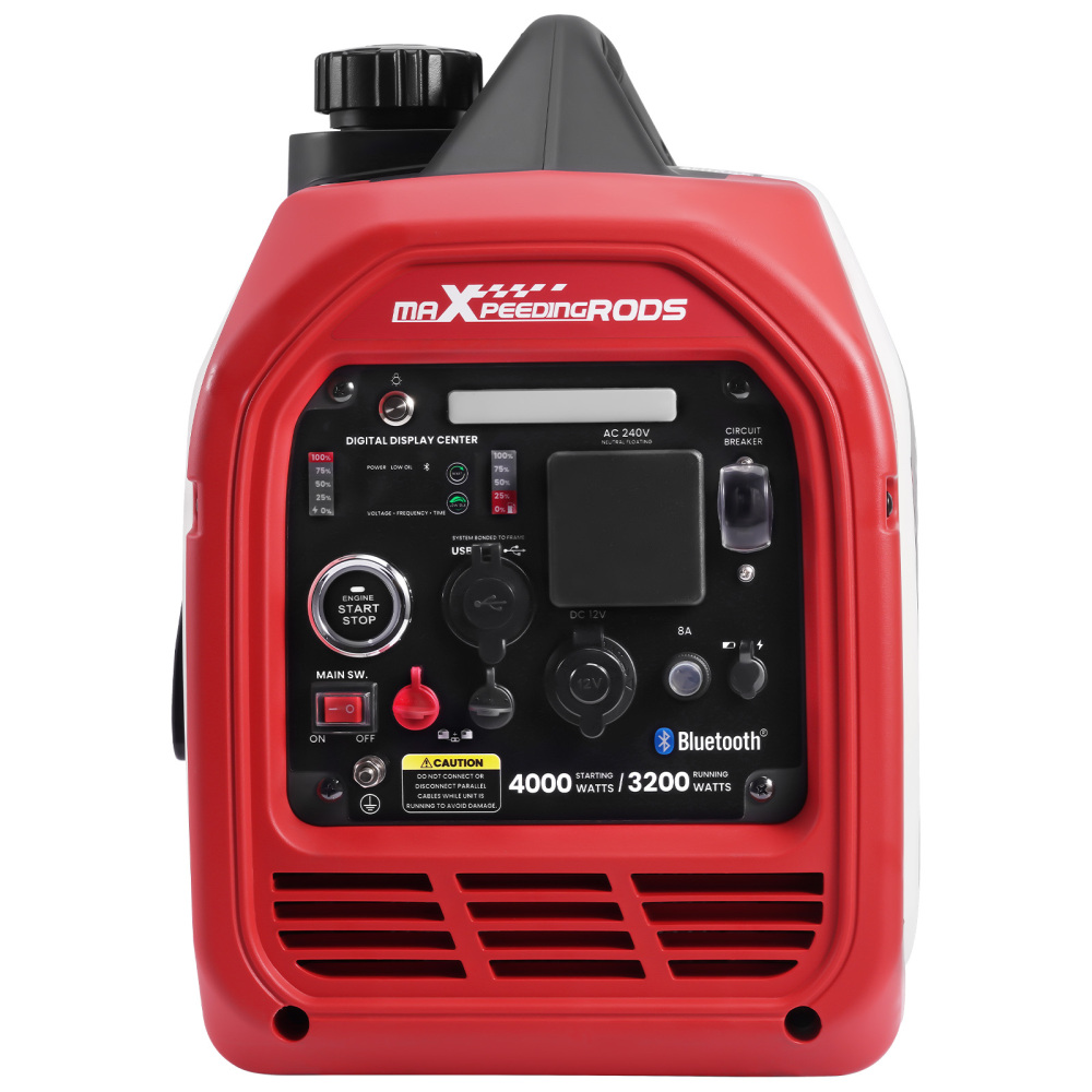 Inverter Generator 4KW Max Petrol Electric Silent Bluetooth for Camping car