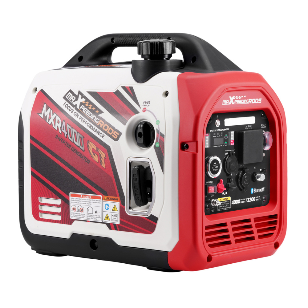 Inverter Generator 4KW Max Petrol Electric Silent Bluetooth for Camping car
