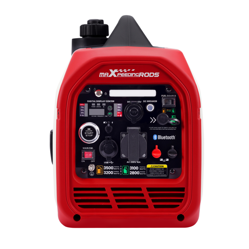 LPG/Benzina Generatore inverter Bluetooth/Elettrico Avviamento Silenzioso 58dB
