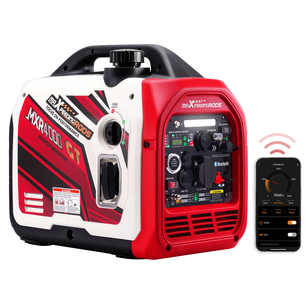 LPG/Benzina Generatore inverter Bluetooth/Elettrico Avviamento Silenzioso 58dB
