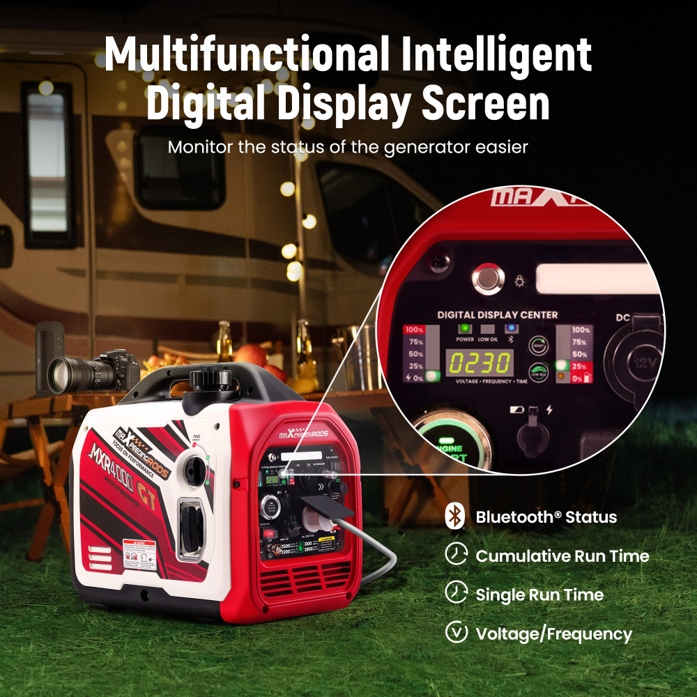 3500W Dual Fuel LPG Inverter Generator Portable Electric Start +App Start
