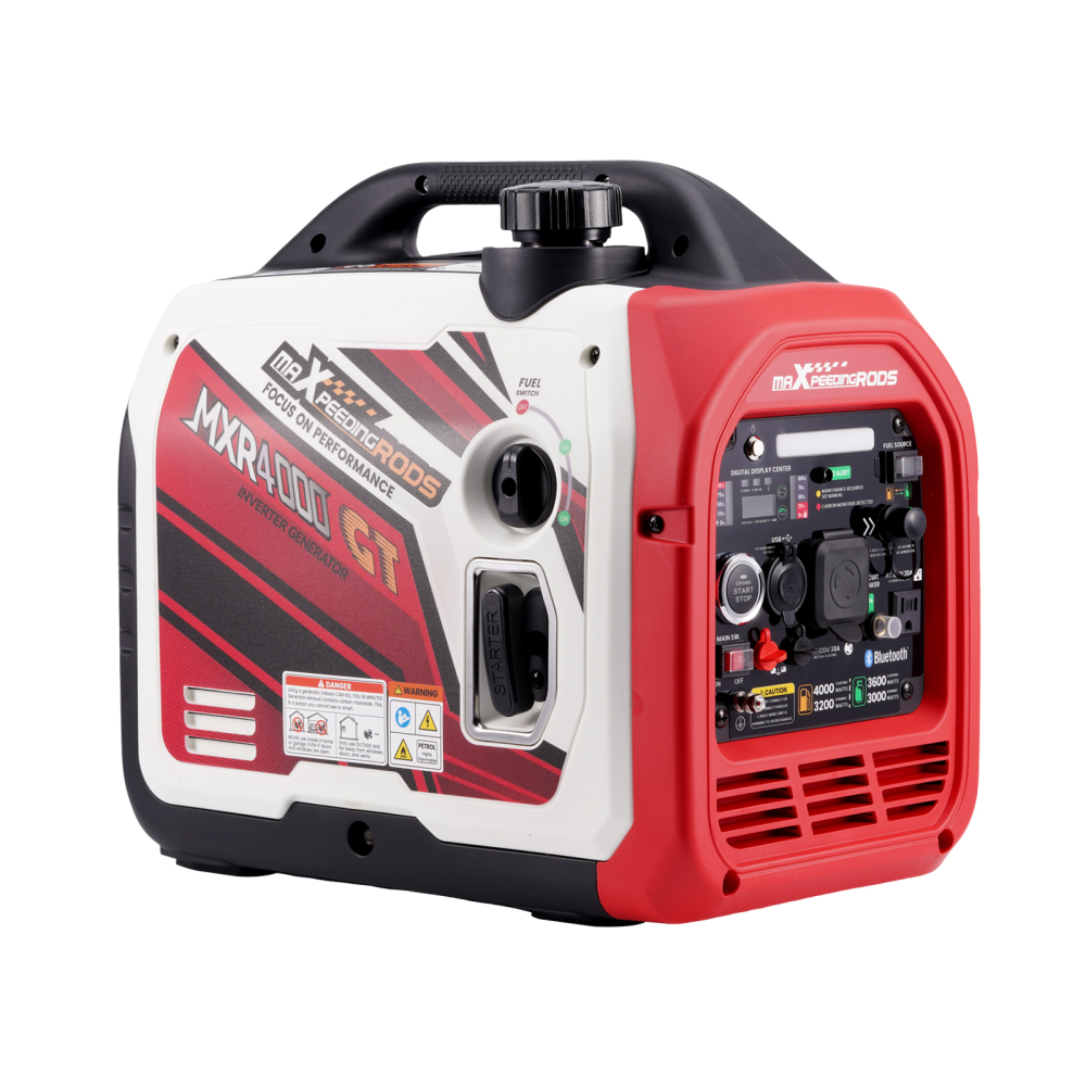 4000 Watt Portable Dual Fuel Propane/Gas Generator Inverter Bluetooth E-Start-