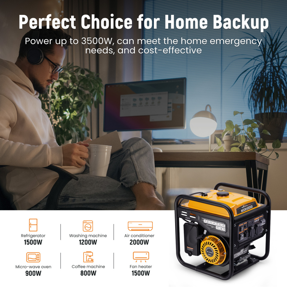 Inverter Generator 3.8KW Max pure sine wave 3.5 kw generator Portable Camping