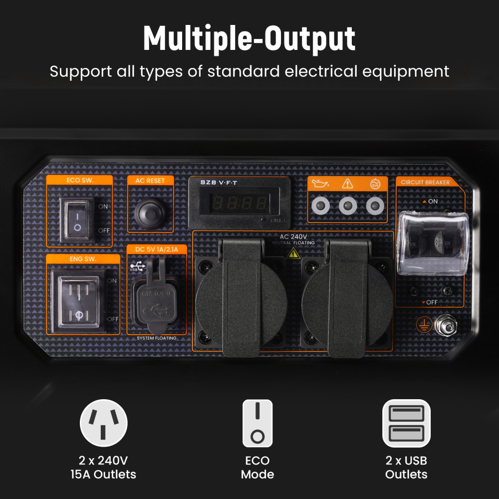 Inverter Generator 3.8KW Max pure sine wave 3.5 kw generator Portable Camping