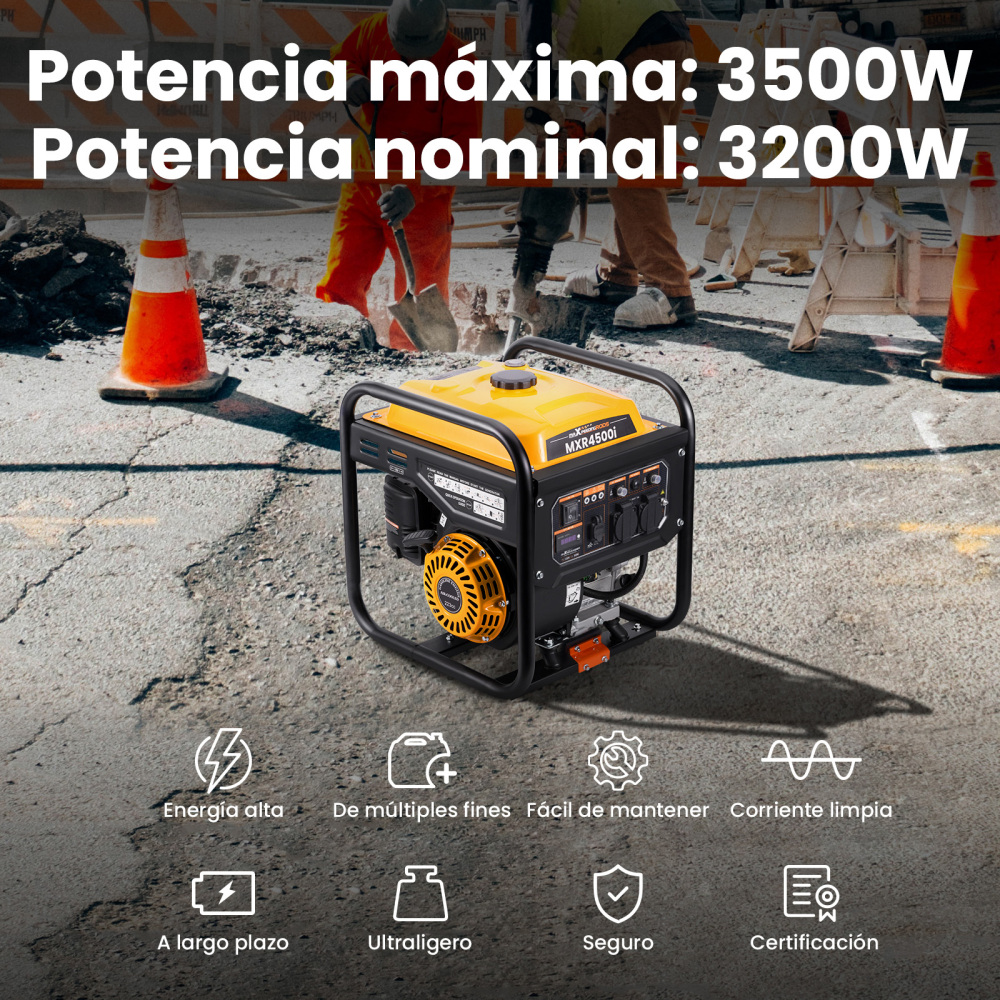 Gasoline generator with inverter 3,5KW portable generator for camping home