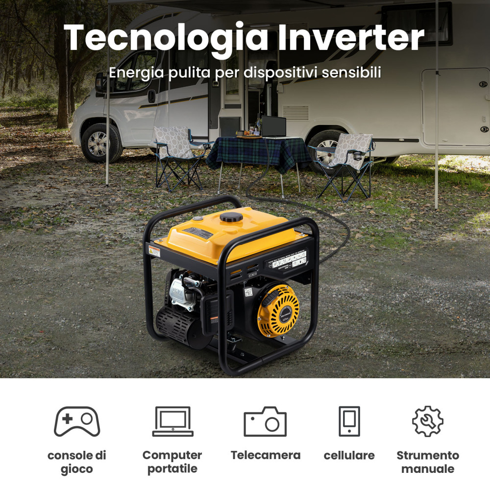 3500w Benzina Inverter Portatile Silenzioso Generatore Per Campeggio Allaperto