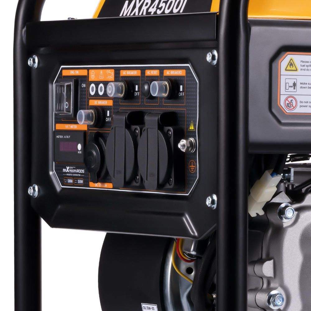 maXpeedingrods 3500W Portable Inverter Generator 4-Stroke Pure Sine Wave Petrol Generator for Camping, RV Travel, Home, or Jobsites