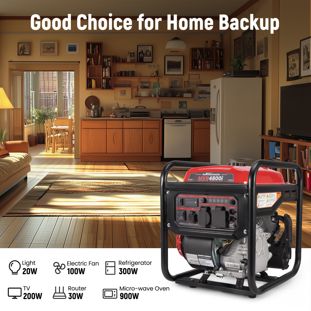 4800W Peak 3500W Rated Portable Generator with Low Oil Alert Parallel Ready