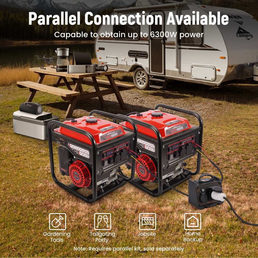 4800W Peak 3500W Rated Portable Generator with Low Oil Alert Parallel Ready