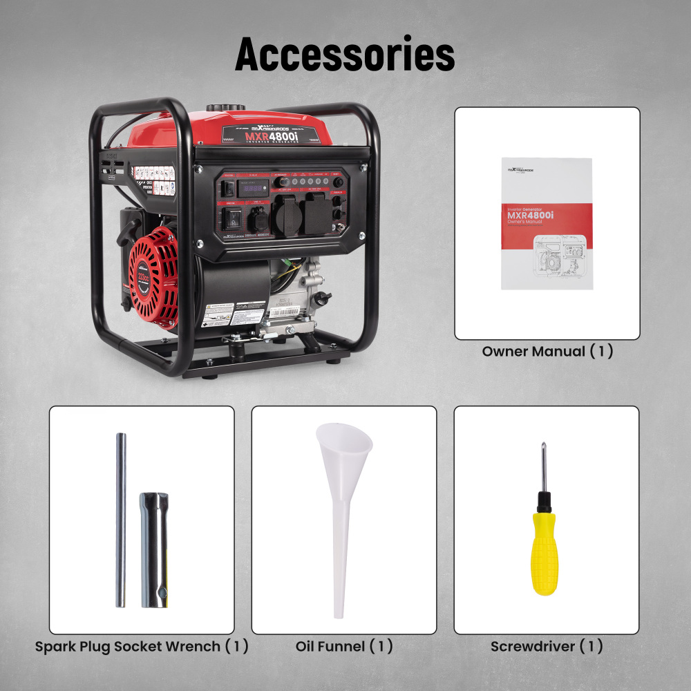 4800W Peak 3500W Rated Portable Generator with Low Oil Alert Parallel Ready