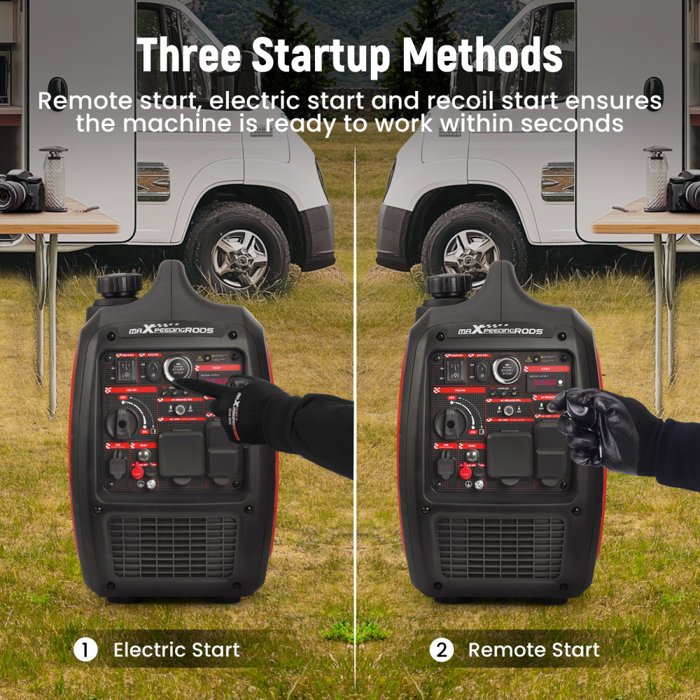 4.8KW Portable Inverter Generator Gas Powered Quiet for Camping RV Travel