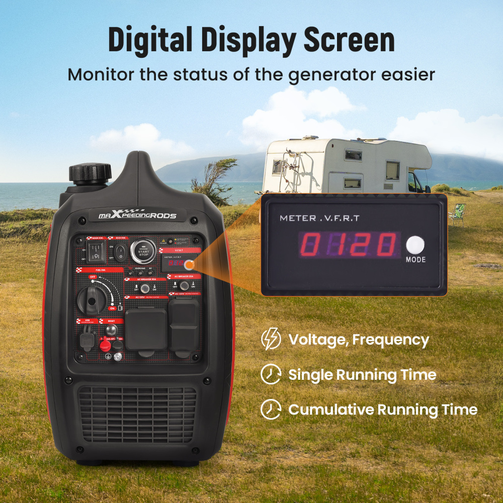 4.8KW Portable Inverter Generator Gas Powered Quiet for Camping RV Travel