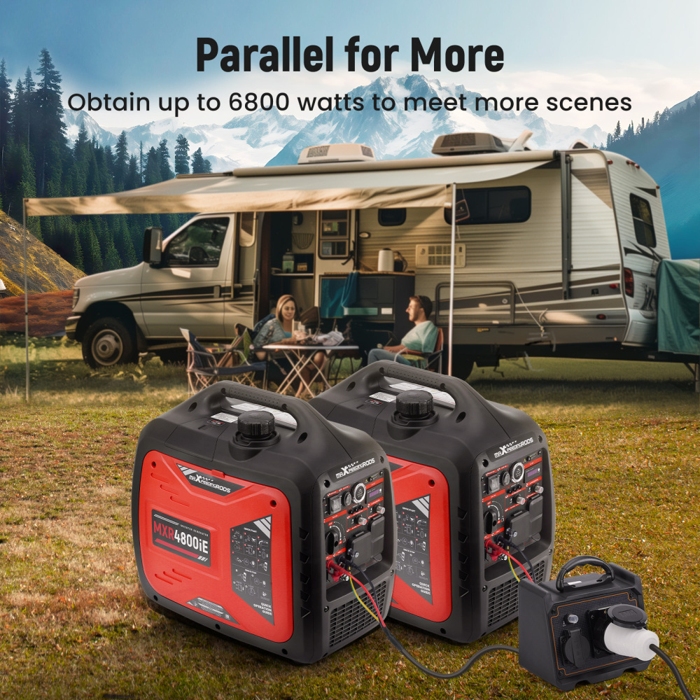 4.8KW Portable Inverter Generator Gas Powered Quiet for Camping RV Travel