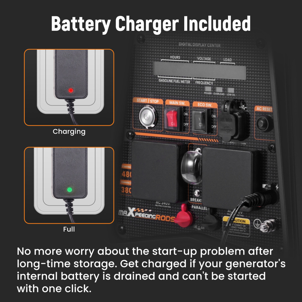 Inverter Generator 4800W Max Petrol Silent portable Electric Start for Camping