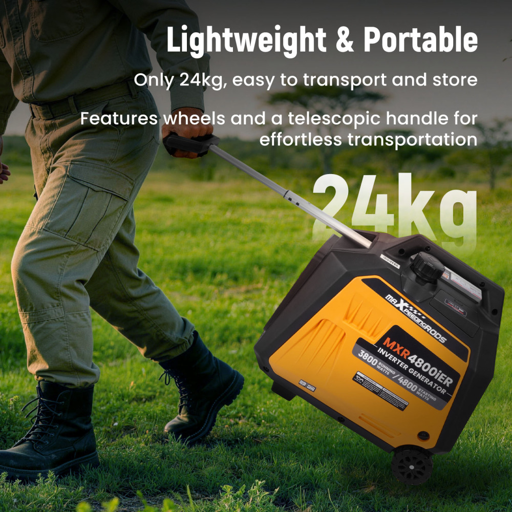 Inverter Generator 4800W Max Petrol Silent portable Electric Start for Camping
