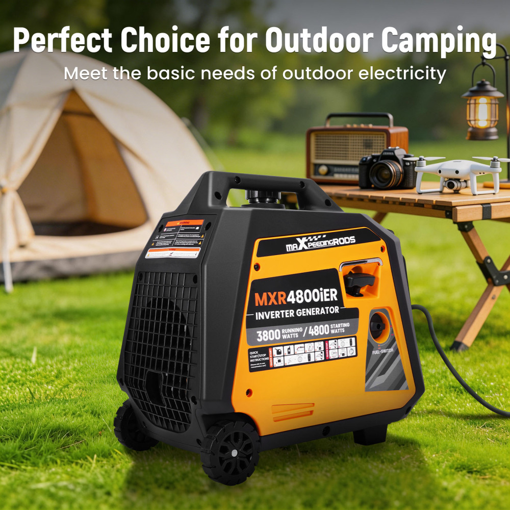 Inverter Generator 4800W Max Petrol Silent portable Electric Start for Camping