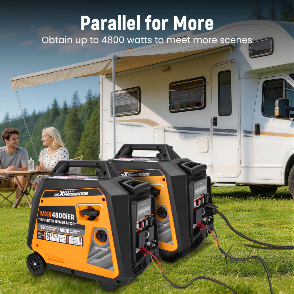 Inverter Generator 4800W Max Petrol Silent portable Electric Start for Camping