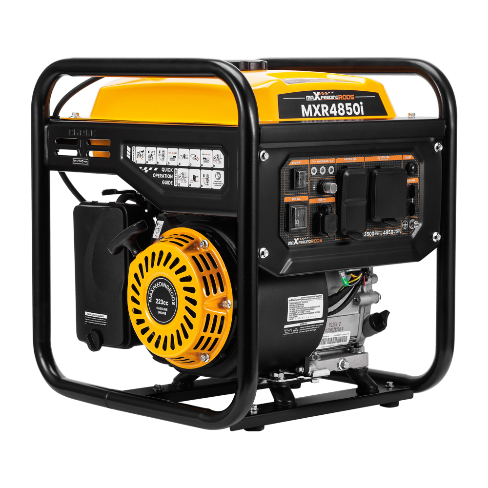 4850W Portable Inverter Generator Gas Powered Quiet for Home Backup Construction