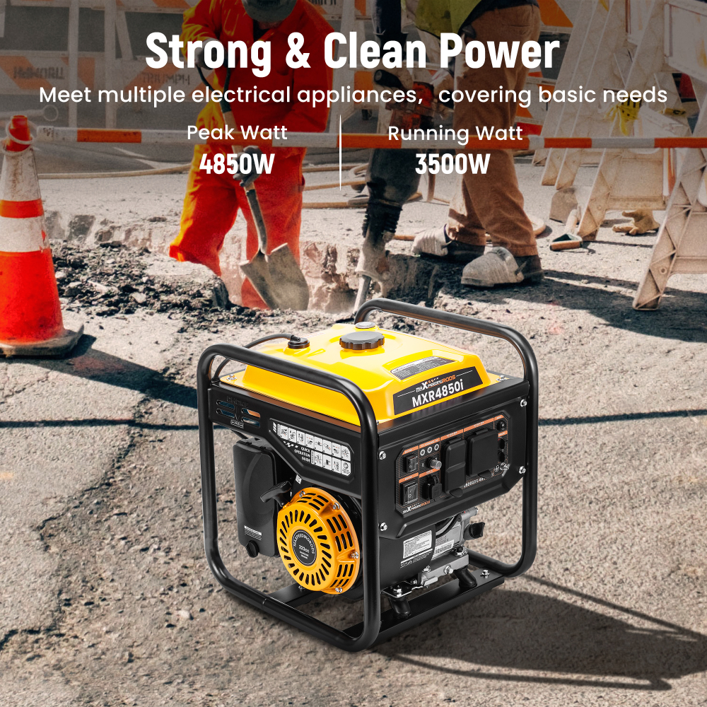 4850W Portable Inverter Generator Gas Powered Quiet for Home Backup Construction